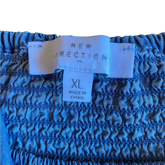 New Directions Denim 3/4 Sleeves Dress with Smocking - Picture 10 of 16